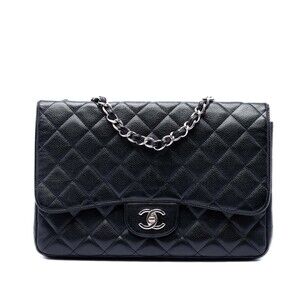 Pre-Loved Chanel Jumbo Classic Caviar Single Flap